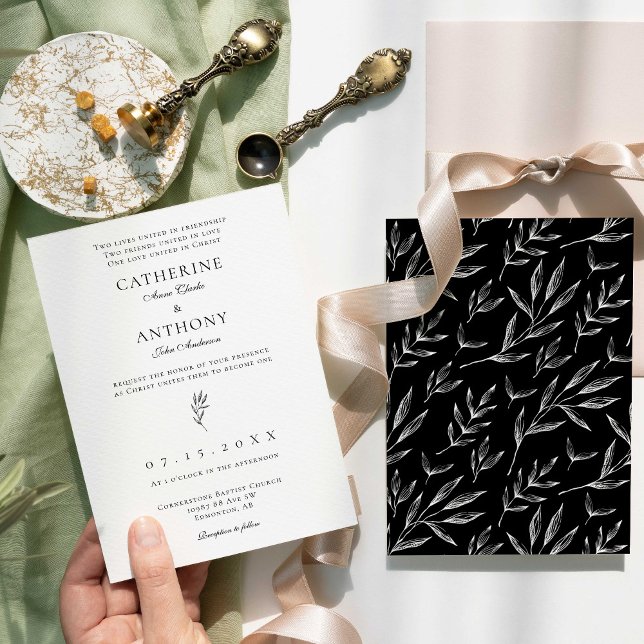 Invitación Elegante Moda cristiana clásica Minimalista (Subido por el creador)