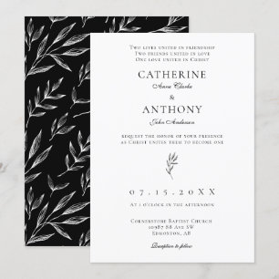 Invitación Elegante Moda cristiana Minimalista clásica