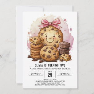 Invitación Elegante Moda de chocolate Cookies Cumpleaños