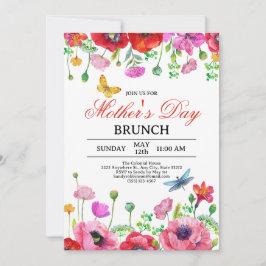 Invitación Elegante Moda de flor silvestre primavera Brunch d