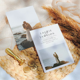 Invitación Elegante Moda de tipografía Minimalista 2 Boda fot