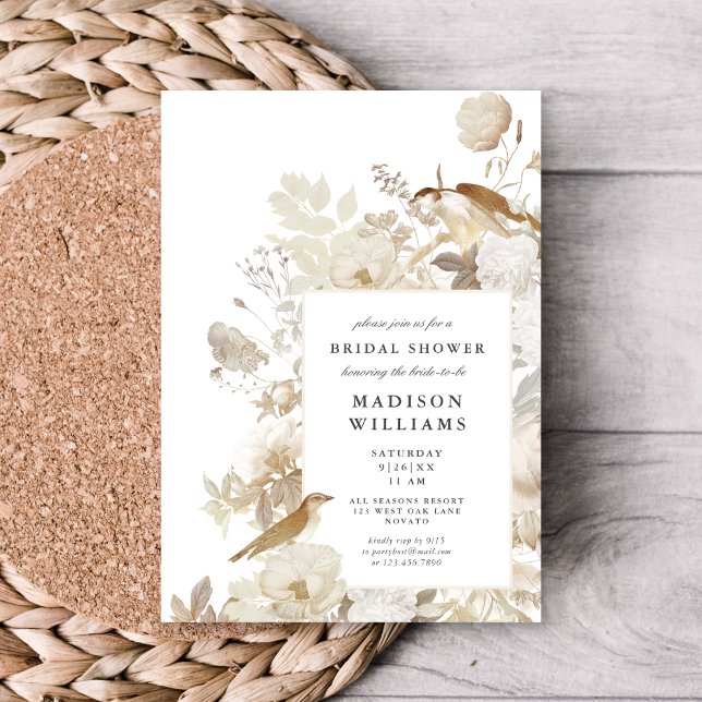 Invitación Elegante Moda floral de tierra  de novia ducha (Subido por el creador)