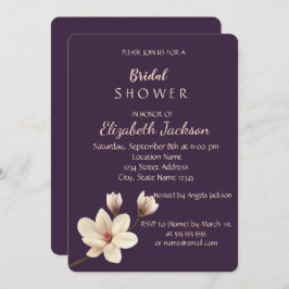 Invitación Elegante Moda Magnolia Bridal Shower