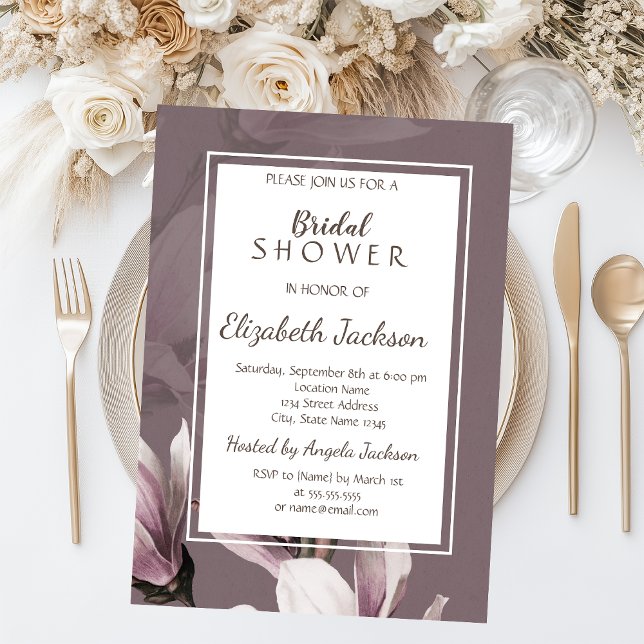 Invitación Elegante Moda Magnolia Bridal Shower (Subido por el creador)