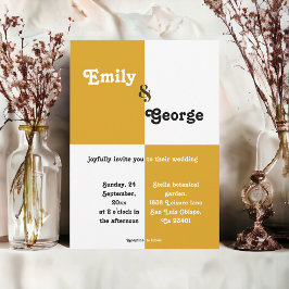 Invitación Elegante Moda Negra Y Oro Boda Moderno De Estilo