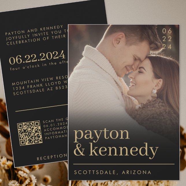 Invitación Elegante Moda sencilla y elegante Foto de código Q (Subido por el creador)