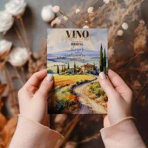 Invitación Elegante Moden Vino Antes De Var Ducha Bridal