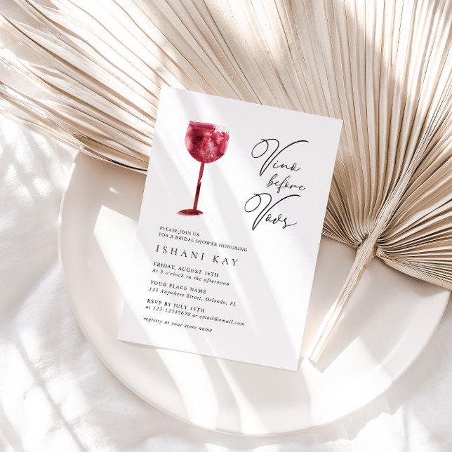 Invitación Elegante Moden Vino Antes De Var Ducha Bridal (Subido por el creador)