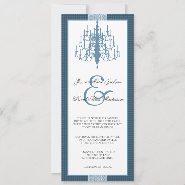 Invitación elegante moderna de la boda de la (Anverso)