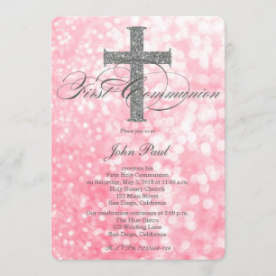 Invitación elegante moderna de la comunión de la