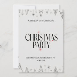 Invitación elegante moderna para una fiesta feliz 
