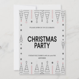 Invitación elegante moderna y feliz para una fiest