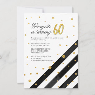 Invitación Elegante moderno 60 cumpleaños