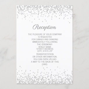 Invitación Elegante Moderno Blanco Brillo Recepción