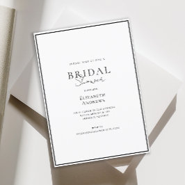Invitación Elegante, moderno, escritura a mano, ducha de novi