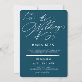 Invitación Elegante Monograma Boda moderno
