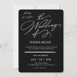 Invitación Elegante Monograma Boda moderno