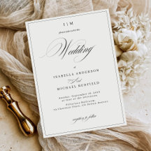 Elegante Monograma de Bodas con Letra de Caligrafí