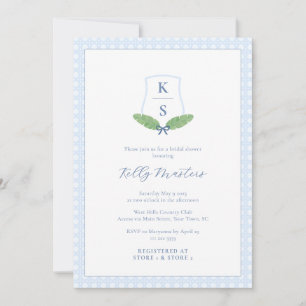 Invitación Elegante Monograma de Hoja de Palma para Despedida