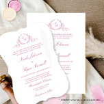 Invitación Elegante Monograma formal Mauve Boda rosa<br><div class="desc">Deléitese con sus amigos y familiares con esta elegante invitación a la boda, mostrando un exquisito y frondoso monograma botánico con las iniciales de la novia y el novio. Diseño limpio y simple lleno de elegancia y gracia con detalles caligráficos escritos a mano. Diseño elegante con nombres de padres. Varias...</div>