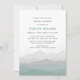 Invitación elegante montaña Bridal