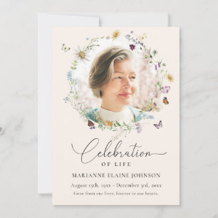 Invitación Elegante monumento conmemorativo a la flor silvest