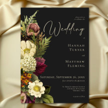 Elegante Moody Jewel Vintage Boda Floral