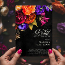 Elegante Moody Vibrant Harvest Floral Bridal Showe