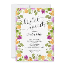 Elegante Morado Floral Watercolor Bridal Shower
