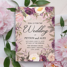 Elegante morado rosado peonés Boda floral