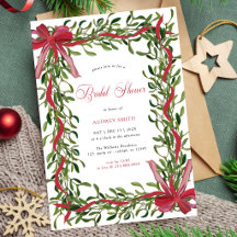 Elegante Muérdago Lazo Rojo Navidad Despedida de S