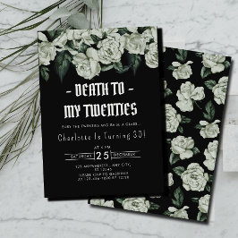 Invitación Elegante muerte floral a mis 20 años 30