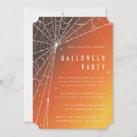 Elegante Naranja Diamante Spider Web Halloween Par