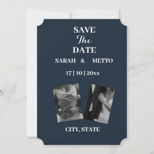 Invitación Elegante Naranja Quemada 2 Tipografía de Foto Guar