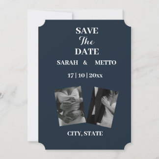 Invitación Elegante Naranja Quemada 2 Tipografía de Foto Guar