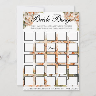 Invitación Elegante naranja verde blanco boho acuarela floral