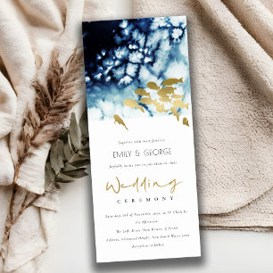 INVITACIÓN ELEGANTE NAVY DE ORO BAJO EL MAR BODA DE PESCADO I
