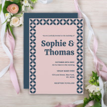 Elegante Navy & Rosa Beige