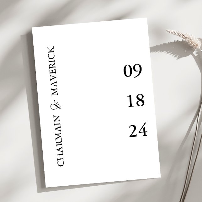 Invitación Elegante negrita tipografía Boda código QR (Subido por el creador)