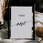 Invitación Elegante negro 5x7 Tabla imprimible Un número de t<br><div class="desc">Este elegante número de una mesa de 5 x 7" de color negro imprimible es perfecto para un simple boda. El diseño neutro cuenta con una tarjeta minimalista decorada con una tipografía romántica y caprichosa. La tarjeta se imprime en la parte delantera y trasera (doble cara). Otros números de tabla...</div>