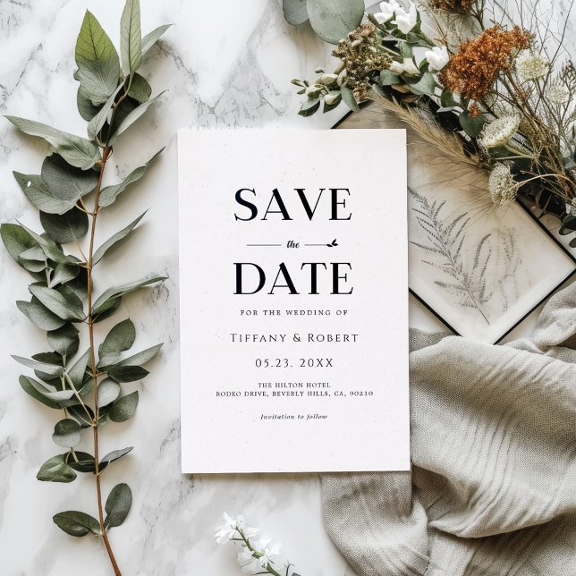 Invitación Elegante negro y blanco minimalista simple (Subido por el creador)