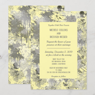 Invitación Elegante negro y gris