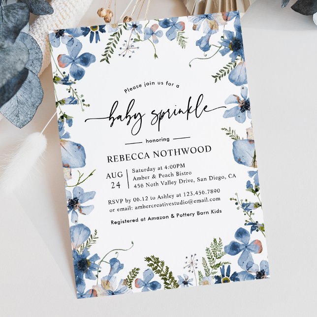 Invitación Elegante niño botánico floral (Subido por el creador)
