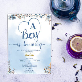 Invitación Elegante niño está preparando Baby Shower Fiesta d