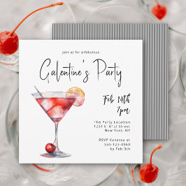 Invitación Elegante noche de damas al Fiesta de Galentine