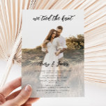 Invitación Elegante Nos Amarramos Al Boda De Fotografía Knot<br><div class="desc">Elegante Nos Amarramos A La Invitación De Elopement Del Boda De Fotografía Knot</div>