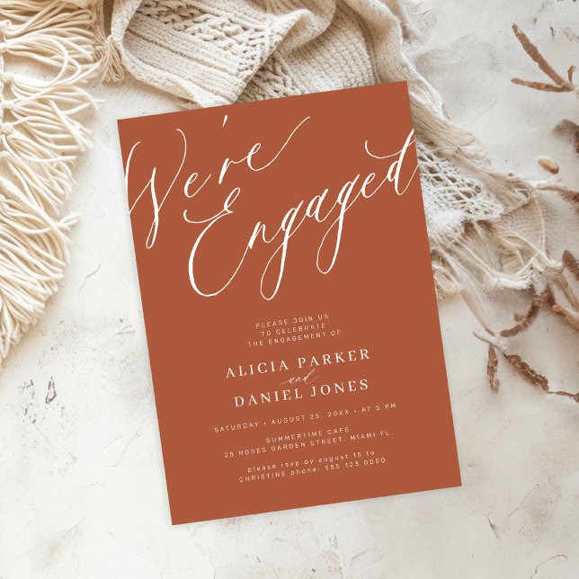 Invitación Elegante Nos hemos comprometido fiesta de compromi (Subido por el creador)