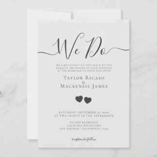 Invitación Elegante Nosotros Hacemos Boda Personalizada