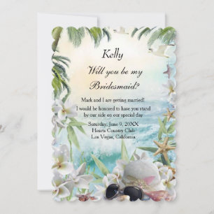 Invitación Elegante novia floral tropical de la boda de la no