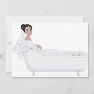 Invitación Elegante novia relajante en el diseño de Boda en l